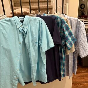 Men's Button-Down, short sleeve dress shirts.  Set of 4